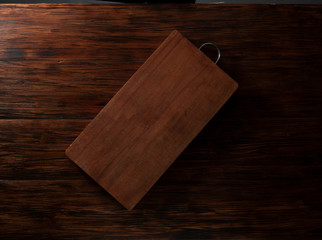 Wooden table and cutting board