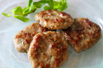 grilled  meatballs with vegetables