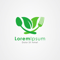 Vegan icon logo design template. vector illustration.