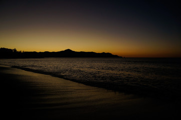 Fototapeta na wymiar Sunset at the beach in Costa Rica