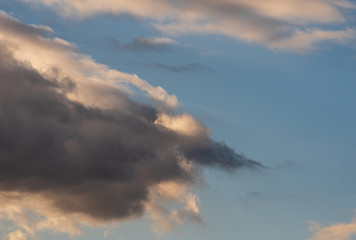 dramatic sky with clouds
