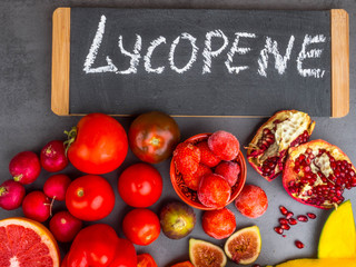 Sources of lycopene, Fruits and vegetables that are high in lycopene include, a carotenoid antioxidant