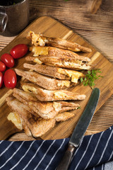 Grilled cheese sandwich.