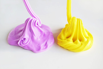 Bright slime.Funny children's toy.Elastic, sticky toy.