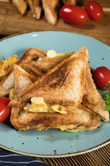 Grilled cheese sandwich.