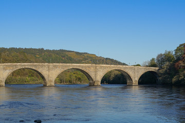 Fototapeta na wymiar The bridge over the river Tay in Dunkeld
