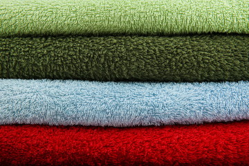 texture of multi-colored terry towels