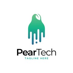 Pear logo symbol .Pear icon design template