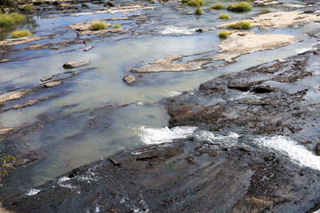 Abstract background of a river with a little water 