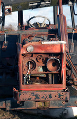 ABANDONED RUSTY TRACTOR