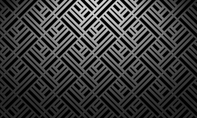 Abstract geometric pattern with stripes, lines. Seamless vector background. Black ornament. Simple lattice graphic design