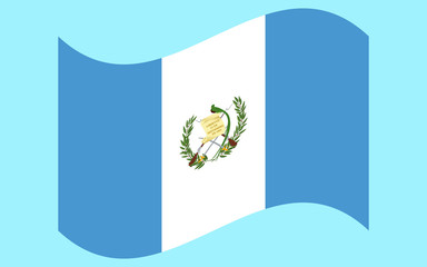 Wave Flag of Guatemala Vector