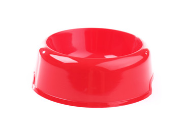 Empty pets bowl isolated on white background
