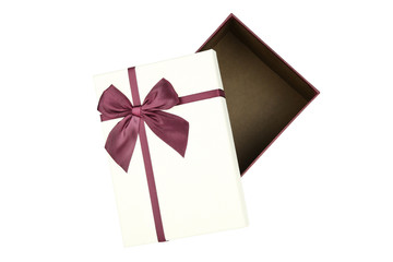 Open gift box isolated on white background
