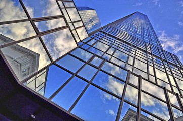 Fototapeta na wymiar Glasfassade in Frankfurt