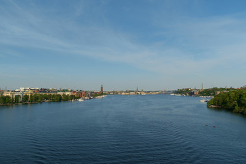 Obraz premium Stockholm cityscape from brdige