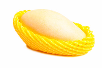 Ripe yellow mango in a grid