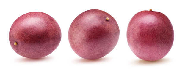 collection of passion fruits isolated on a white background