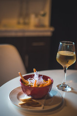 chilean ceviche with wine