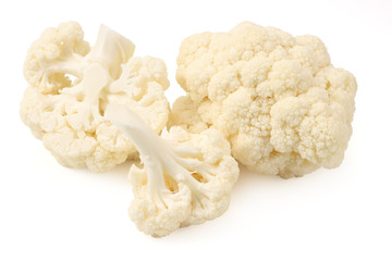 Cauliflower isolated on a white background. Food