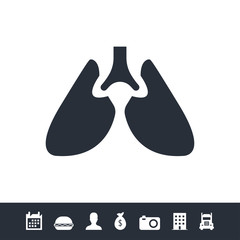 Human lung icon illustration isolated vector sign symbol