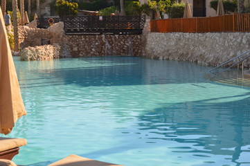 swimming pool in luxury hotel