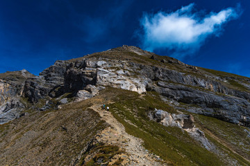 Fototapeta na wymiar rocks in the mountains, serles, stubai valley, tyrol