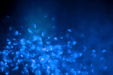 Abstract gorgeous bright blue bokeh background. Crystal blurred background