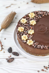 Gâteau cru au cacao et banane