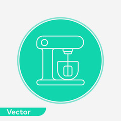 Kitchen mixer vector icon sign symbol