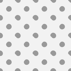 Doodle grey dots seamless pattern.