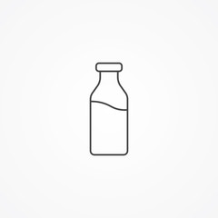 Milk vector icon sign symbol