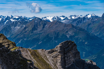 view of the stubai alps, tyrol