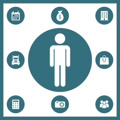 Man icon for web and mobile