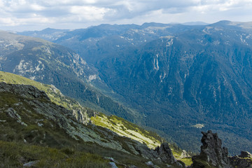 Landscape from Lovnitsa peak, Rila Mountain, Bulgaria
