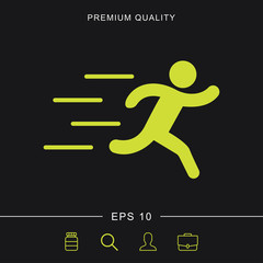 Running man icon illustration isolated vector sign symbol