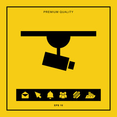 Security camera icon illustration isolated vector sign symbol