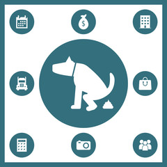 Dog Poop icon illustration isolated vector sign symbol