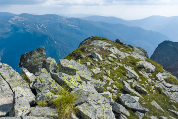Landscape from Lovnitsa peak, Rila Mountain, Bulgaria