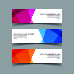 Naklejka premium Vector Abstract design banner web template