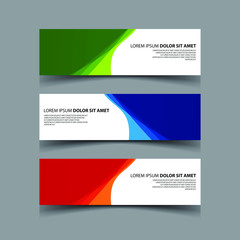 Naklejka premium Vector Abstract design banner web template