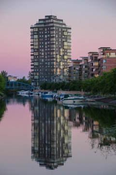 Sonnenuntergang in Karlstad Schweden