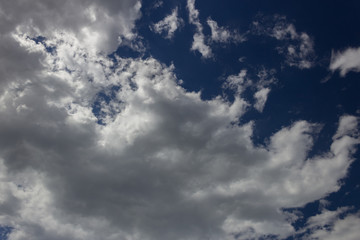 blue sky with white clouds
