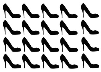 set of shoes silhouette