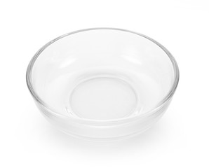 glass bowl isolated on white background