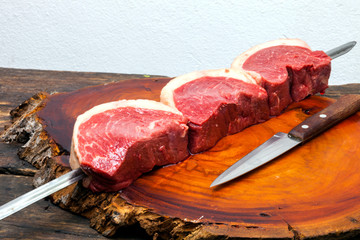 Brazilian Picanha. Raw meat