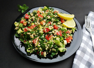 Tabouleh with bulgur and parsley