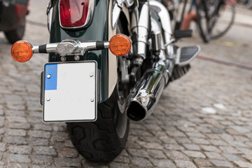 Fahrzeugheck eines Motorrades