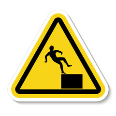 Beware High Level Drop Symbol Sign Isolate On White Background,Vector Illustration