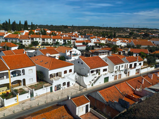 Fototapeta premium Castle of Aerial view Alcacer do Sal in Sebutal, Portugal